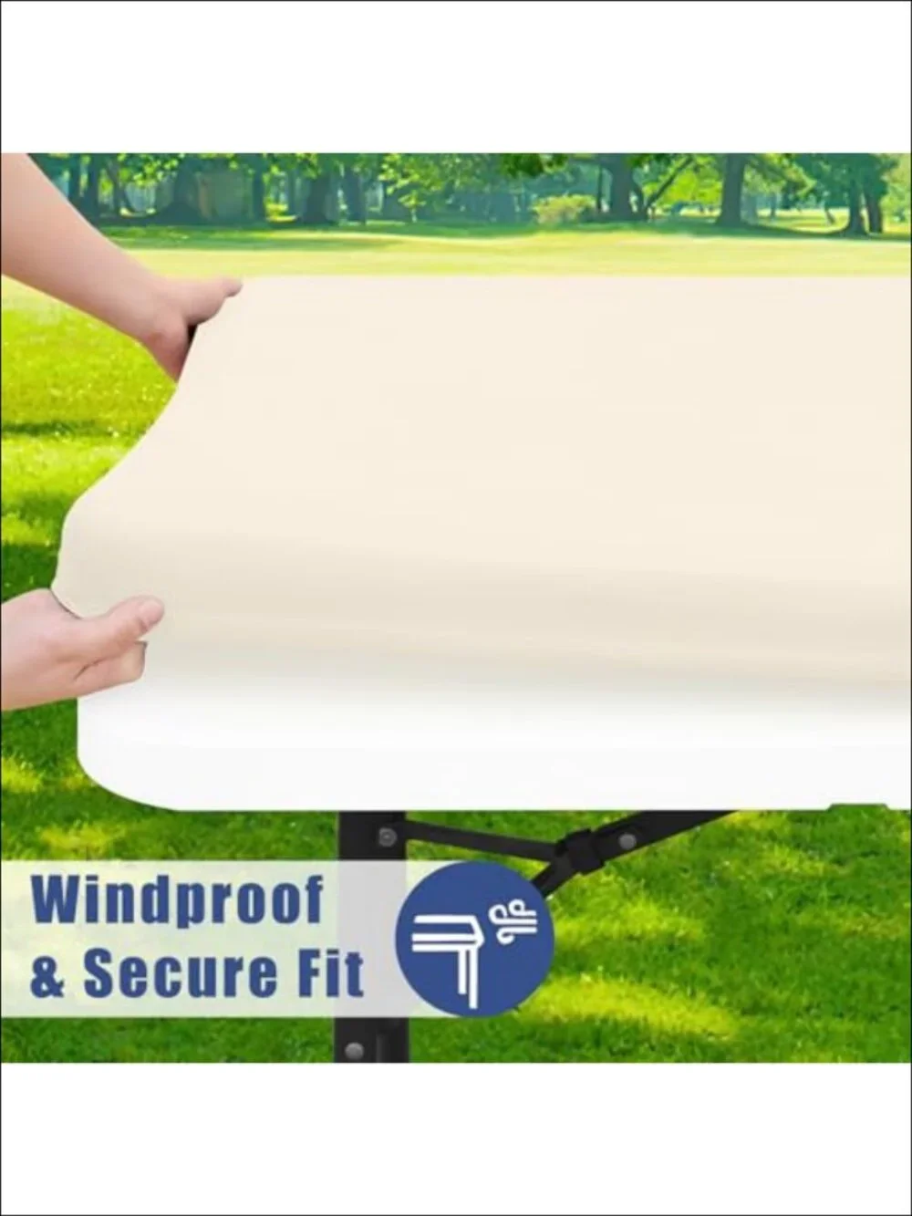 2 Pack Rectangle Spandex Fitted Tablecloth 6FT Elastic Waterproof Washable